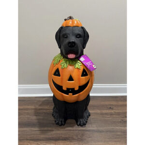 *NEW* 2.5 Ft Black Lab Halloween Dog Blow Mold Ghost LED 2025 Home Depot